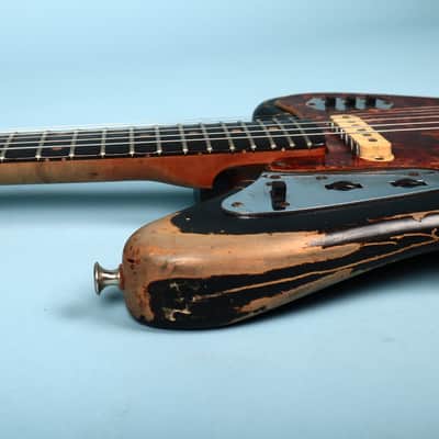 1963 Vintage Fender Jaguar Black Relic Electric Guitar image 11
