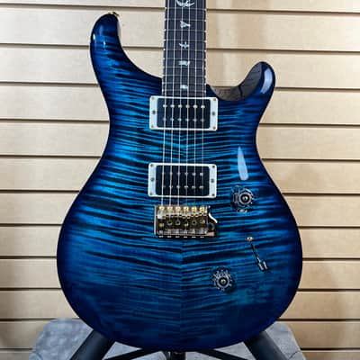PRS Custom 24 Electric Guitar with Pattern Thin Neck - River Blue 10-Top + OHSC & PLEK*D #930 image 1