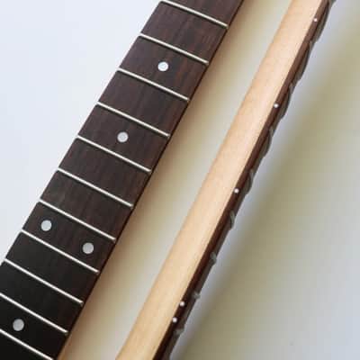 DIY Nitro selesai Maple panggang TL leher gitar dengan Fingerboard Rosewood dan 42mm kacang tulang image 6