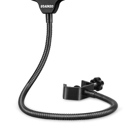 Aokeo Professional Microphone Pop Filter Mask Shield For Blue Yeti and Any Other Microphone,Mic Dual Layered Wind Pop Screen With Flexible 360° Gooseneck Clip Stabilizing Arm image 1
