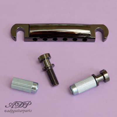 Bridge + Stoptail Gotoh GE103B + GE101Z  Style Tune-O-matic Metric Cosmo Black image 2