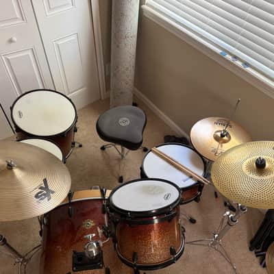 Peace  DNA Drum Kit- Orange Fade Sparkle image 2