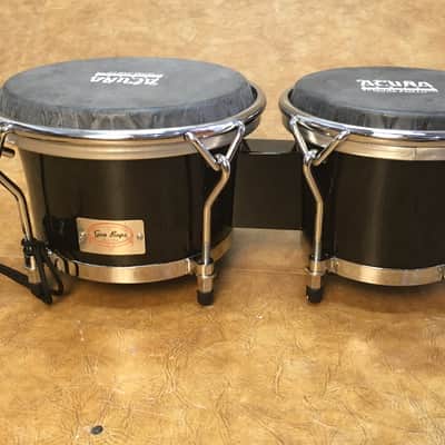 Gon Bops Special Edition Alex Acuna Bongos Ebony Lacquer image 1