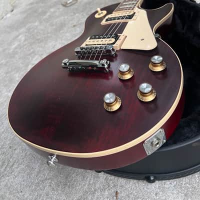 Gibson Les Paul Traditional Pro V Satin Mahogany Top 2020 - Satin Wine Red image 16