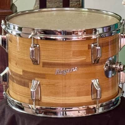 Rogers Powertone 13" Rack Tom Drum Vintage 60's Butcher Block image 3