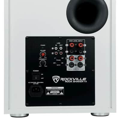 Rockville Rock Shaker 10" Inch White 400w Powered Home Theater Subwoofer Sub image 3