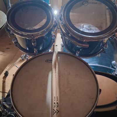 Gretsch Catalina Birch 7x8/ 8x10 / 9x12 / 14x14 / 18x22 / 5.5x14" 6pc Drum Kit 2004 - 2006 - Caribbean Blue Shell Pack image 11