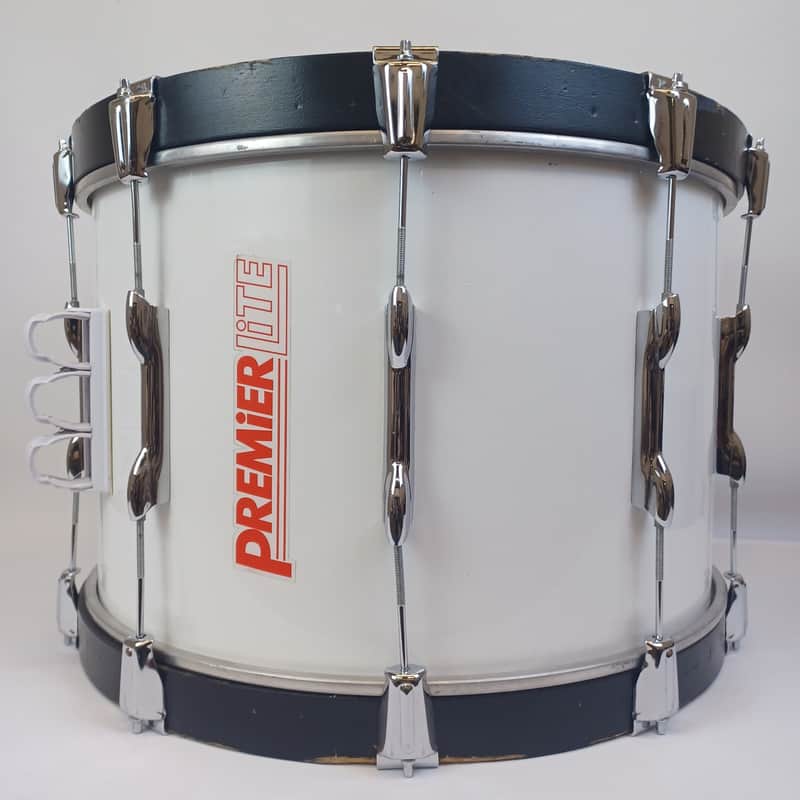 Premier Lite 14x22"Bass Drum 3Ply African Mahogany Vintage Marching/Virgin Shell image 1