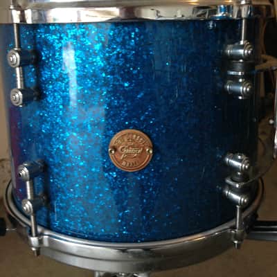 Gretsch New Classic Maple Drum Set 2011 Ocean Blue Sparkle 8, 10, 12, 14, 16, 18, 22 image 6