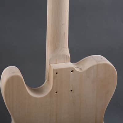 Tele Thinline Style Semi-Hollow Electric Guitar DIY Kit – Build Your Own Tele Guitar – Unfinished image 9