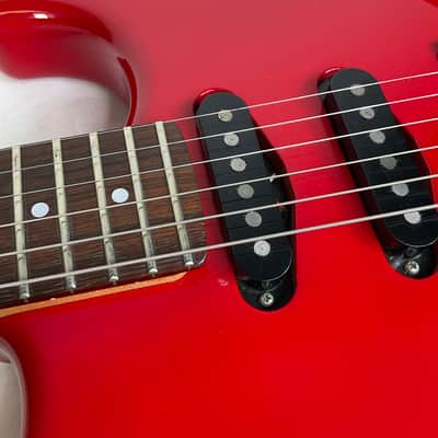 Vintage 1986 Squier Contemporary Fender Stratocaster Electric Guitar Red Japan image 7