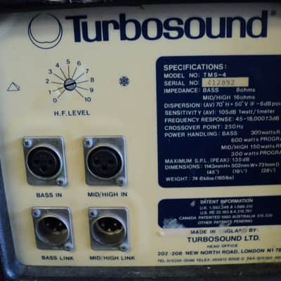 Vintage TurboSound TMS-4 3-Way Bi-Amped Line Array PA LoudSpeakers (Pair) image 14