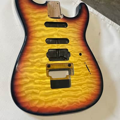 2010 MIJ Charvel San Dimas Wild Card #5 Lava Molten Crust Guitar Body Floyd Ready image 4