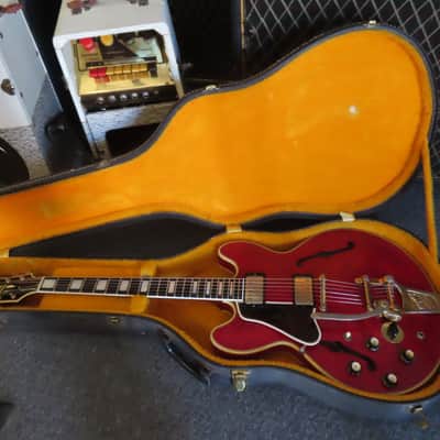 GIBSON ES-355-TD-SV 1966 CHERRY BIGSBY 1 OWNER ORIGINAL LEFT HANDED AMAZING! image 25