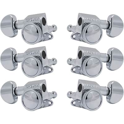 Grover Mini Roto-Grip Locking Rotomatics 505 Series Tuning Machines - Regular Chrome 3+3