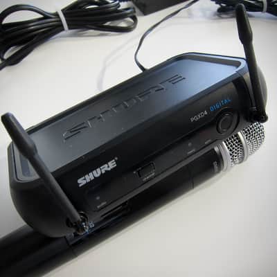 SHURE PGX2 SM58 Microphone & PGX4 DIGITAL Circa-2000s- Black & Silver image 6