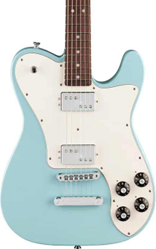Fender Kingfish Delta Day Telecaster Deluxe Electric Guitar. Rosewood Fingerboard, Daphne Blue TGF33