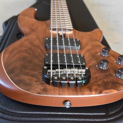 Wal MK2 2021 Flame Walnut 5 string bass guitar image 3