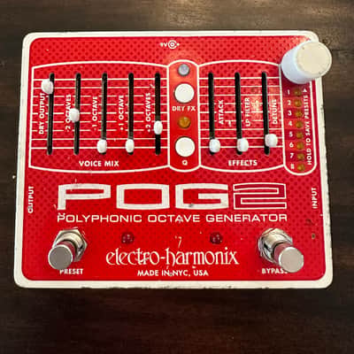 MIDI Modded! Electro-Harmonix POG2 Polyphonic Octave Generator 2009 - Present - Red / White image 1