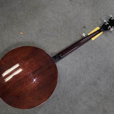 Gremlin LEFTY 5 string banjo w resonator 80's ? - brown image 4