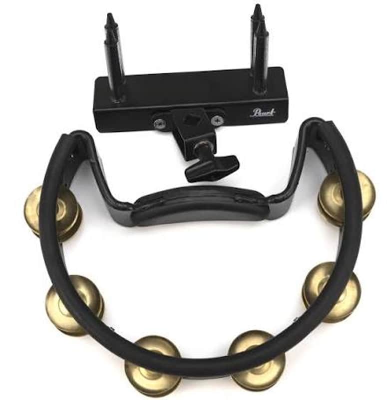 Pearl PTM10GHX Quickmount Tambourine with Brass Jingles - Black image 1