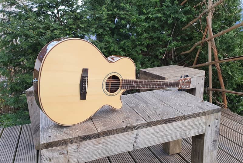 Cort AS-S5 NAT, Vollmassive Mini Jumbo Westerngitarre mit Fishman Preamp image 1