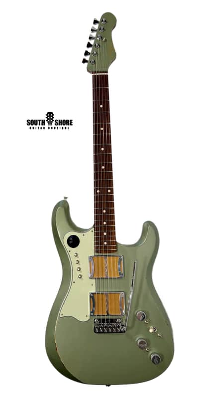 Fiam Mirari 2022 Aged Pinecrest Green over Gold ‘by past Ronin luthier Izzy Lugo’ OG Redwood body NEW (Authorized Dealer) image 1
