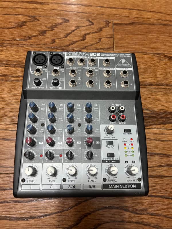 Behringer Xenyx 802 8-Input Analog Mixer – Untested – No Power Supply image 1