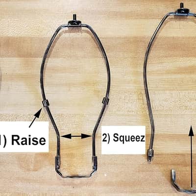 Jumbo 15 Inch Regular Weight Lamp Shade Harp Holder for Table and Floor Lamps, Brass Plated Steel Finish image 3
