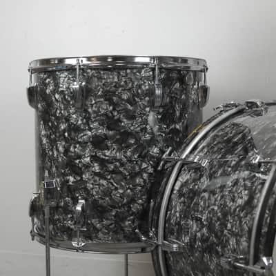 1971 Ludwig "Super Classic" Black Diamond Pearl Drum Set image 4