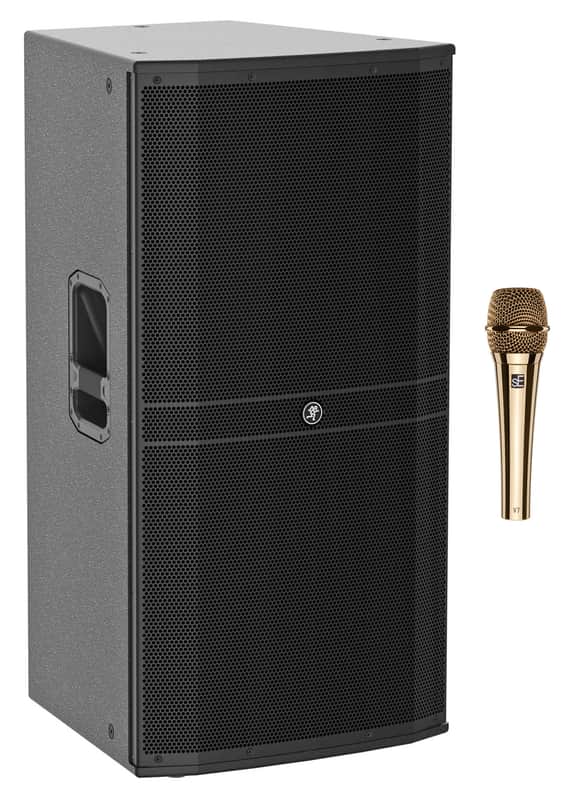 Immagine Mackie DRM315-P 15" 2000 Watt 3-way Passive DJ PA Speaker+SE Electronics Mic - 1