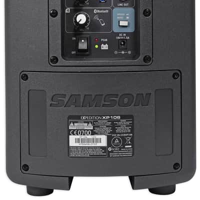 SAMSON XP106WDE 6" Portable Rechargeable Bluetooth Powered PA DJ Speaker+Headset image 3