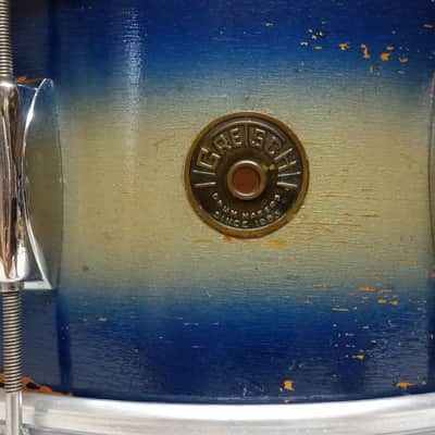 1950s Gretsch X4102 ‘Renown’ 14″ x 6.5″ Snare Drum in Blue/Silver Duco - 3 ply image 3