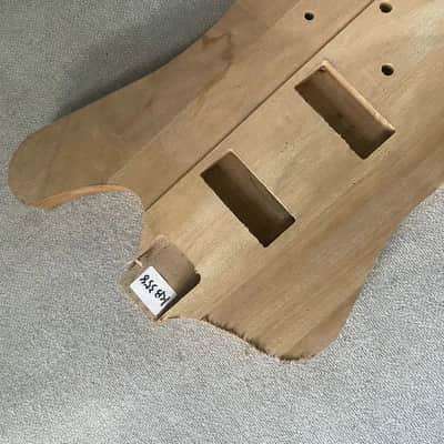 Mahogany Wood Firebird Style Bass Guitar Body image 5