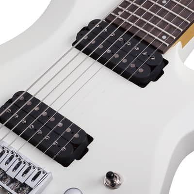 Schecter Guitar Research C-8 Deluxe 8-String Electric Guitar Satin White image 3