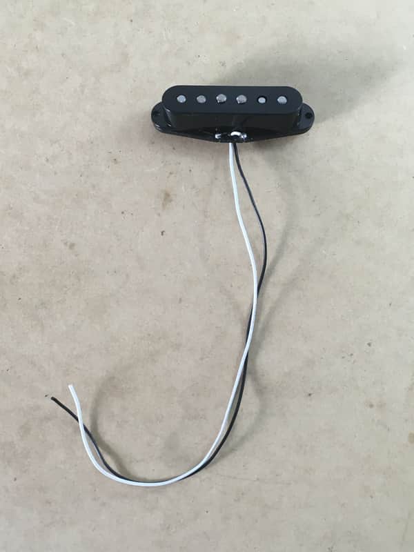 Vintage Style Strat Neck Pickup Fender Electric Guitar Staggered + Black Cover image 1
