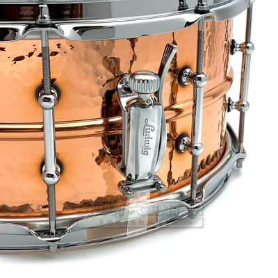 Ludwig LC662KT Copper Phonic Snare Drum 14x6.5 Hammered w/Tube Lugs image 2