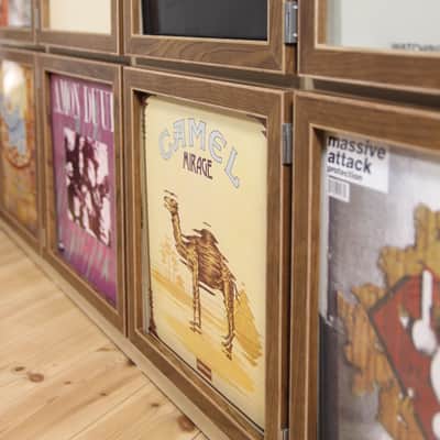 2 pcs IKEA Kallax Shelf Walnut LP Art Frame Door for Vinyl Record Storage Cabinet / Cube Hack Custom Picture Album NowPlaying Music 33rpm 12" Clear Box Freaks Cover Jacket Decor Stand Display Ideas Mint Analog Disc Case Audio Unit Wood furniture Dj image 5