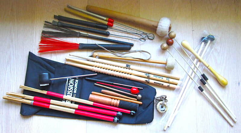 Drum Sticks, Brushes, Mallets, Stick Bag Lot image 1
