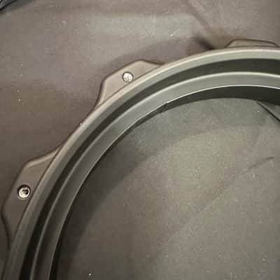 Hooplug 14" ABS Snare Hoop Ring (black) w/EXTRA RIM, BOLTS, & HEAD-NEAR MINT image 5