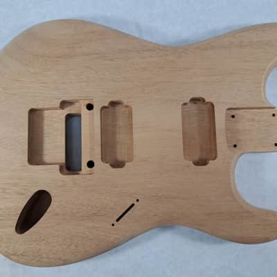 Unfinished Mahogany HxH guitar body - for Fender Strat Stratocaster neck Floyd Rose J1993 image 1