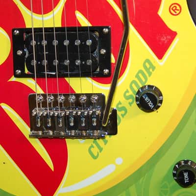 MTV Sun Drop Soda Guitar Whammy Humbucker 1990's Promo Logo Finish image 3