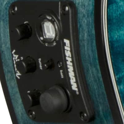 Lanikai QMBL-CEC Quilted Maple Blue Stain Concert Acoustic-Electric Ukulele image 2