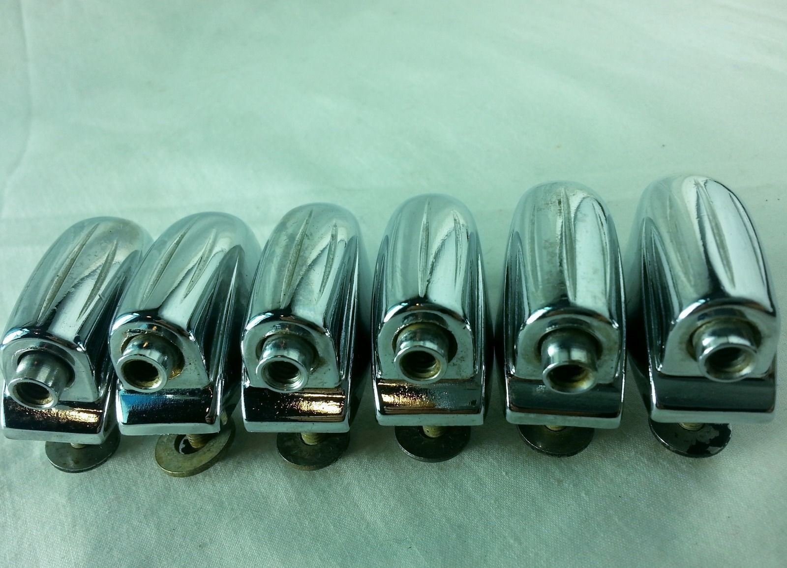 Gretsch 6x Tom/Snare Drum Lugs Round Badge RB Vintage Chrome Broadkaster 50s USA - Mint / 6.95/24.95 — main photograph