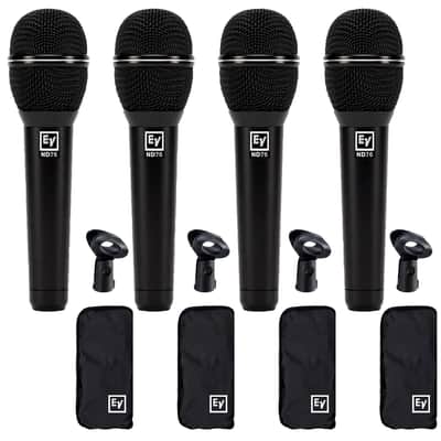Electro-Voice ND76 Dynamic Cardioid Vocal Microphone 4-Pack image 1