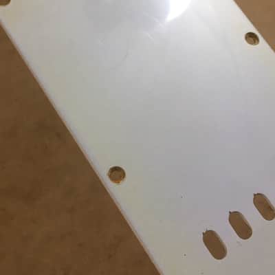 Vintage Fender Natural Aged Relic 1ply Guitar Strat Back Plate Tremolo Cover Made in USA Rare image 5