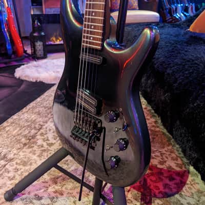 Fender Heartfield EX1 1989 MIJ Fujigen - EX-1 Black Pearl Burst Gotoh Floyd Rose Made in Japan image 7