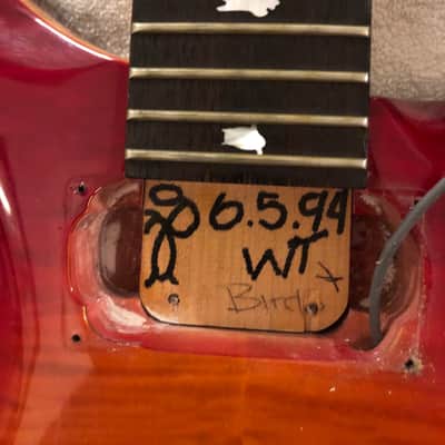 RARE PRS CE Maple Top Alder Tremolo 1994 BIRDS - Vintage Sunburst image 9
