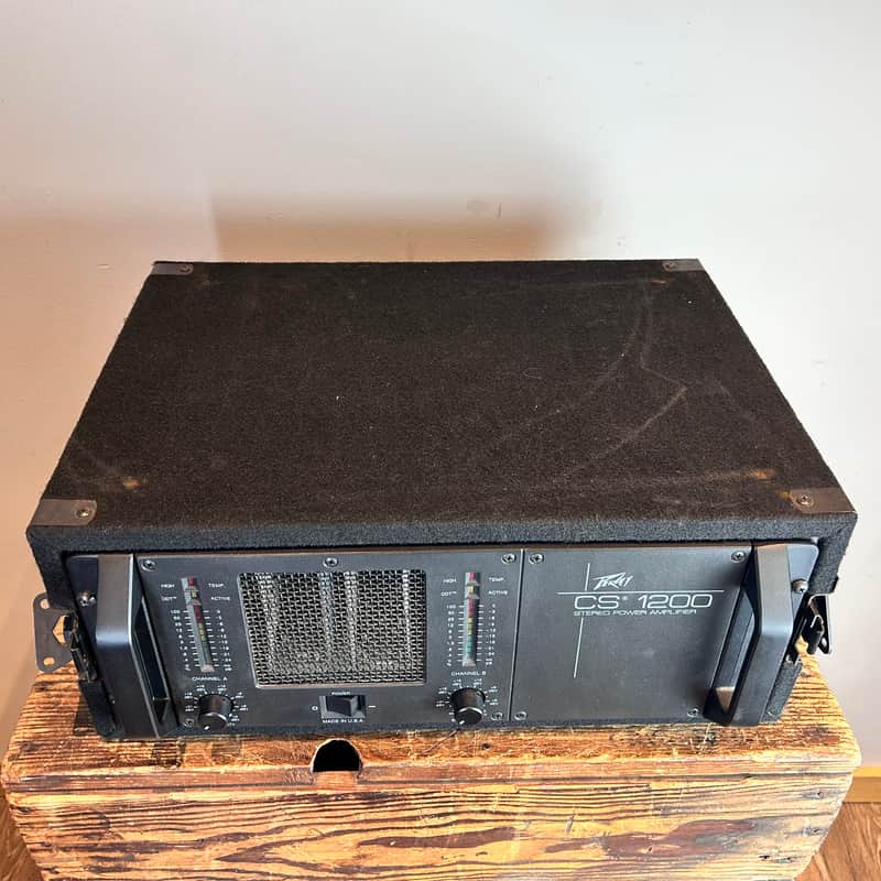 Peavey CS-1200 Power Amp with Sonic flight case/rack | Reverb