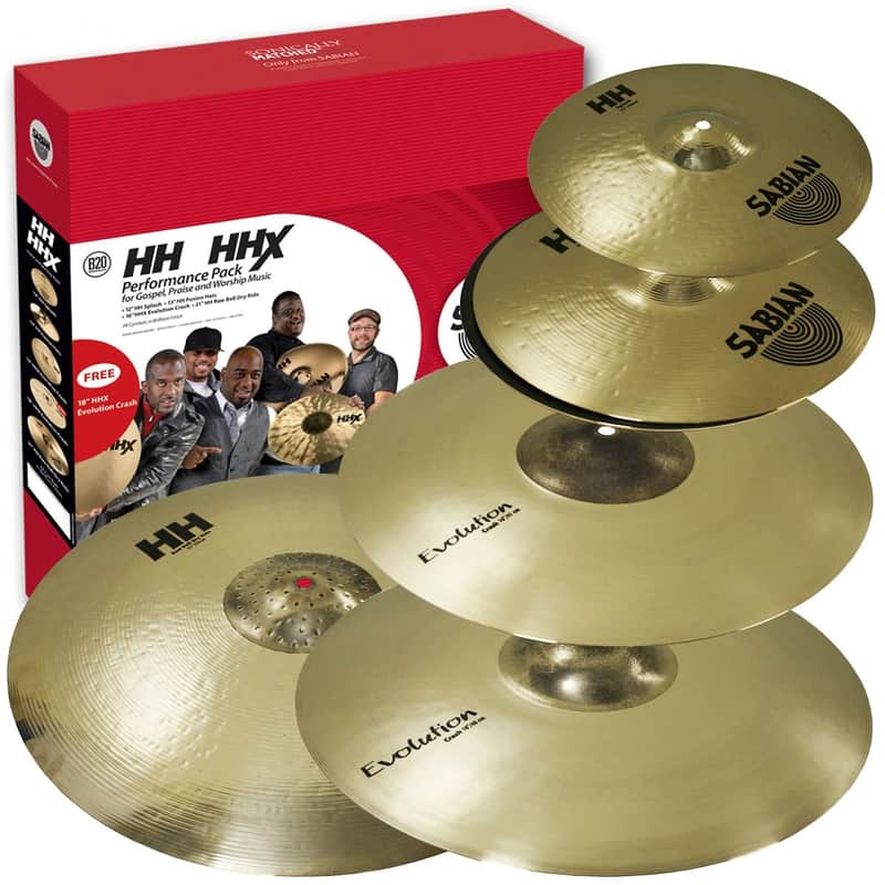 Sabian HHX Praise and Worship 5pc Cymbal Pack w/ Free 18" Crash image 1